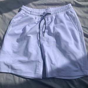 SHEIN || white (black lace) men shorts!